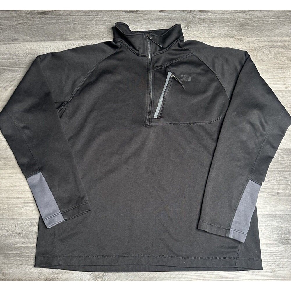 The North Face Quarter Zip Long Sleeve Pullover Jacket Black Men’s Size XL